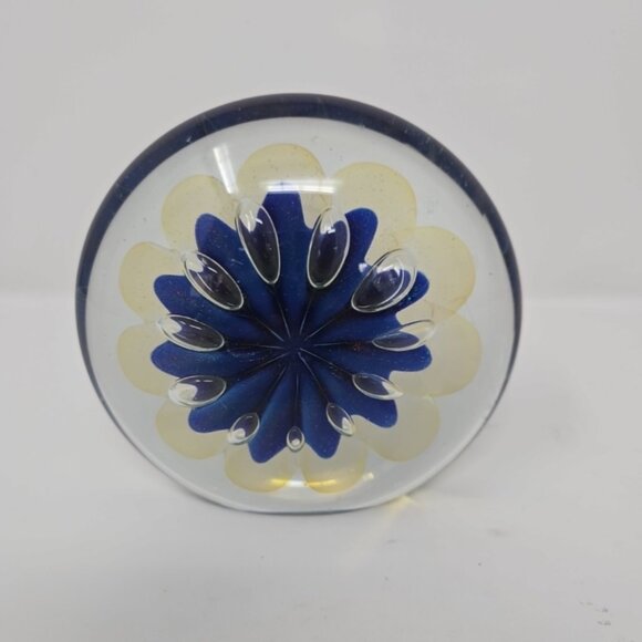 Vintage 1997 Robert Eikholt Studio Art Glass Paperweight Amenone Jellyfish 4.5" - Picture 1 of 5